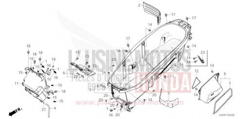 FRAME BODY NX250L de 1990
